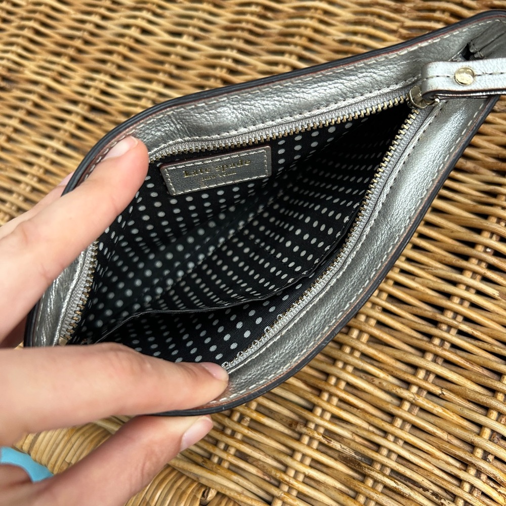 Kate Spade Silver Wristlet Clutch - Picture 4 of 5